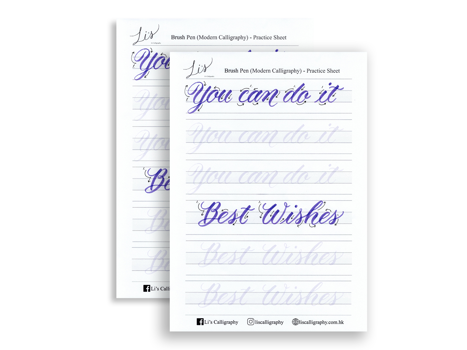 FREE PDF Practice Sheet - Brush Pen (1) – Li's Calligraphy