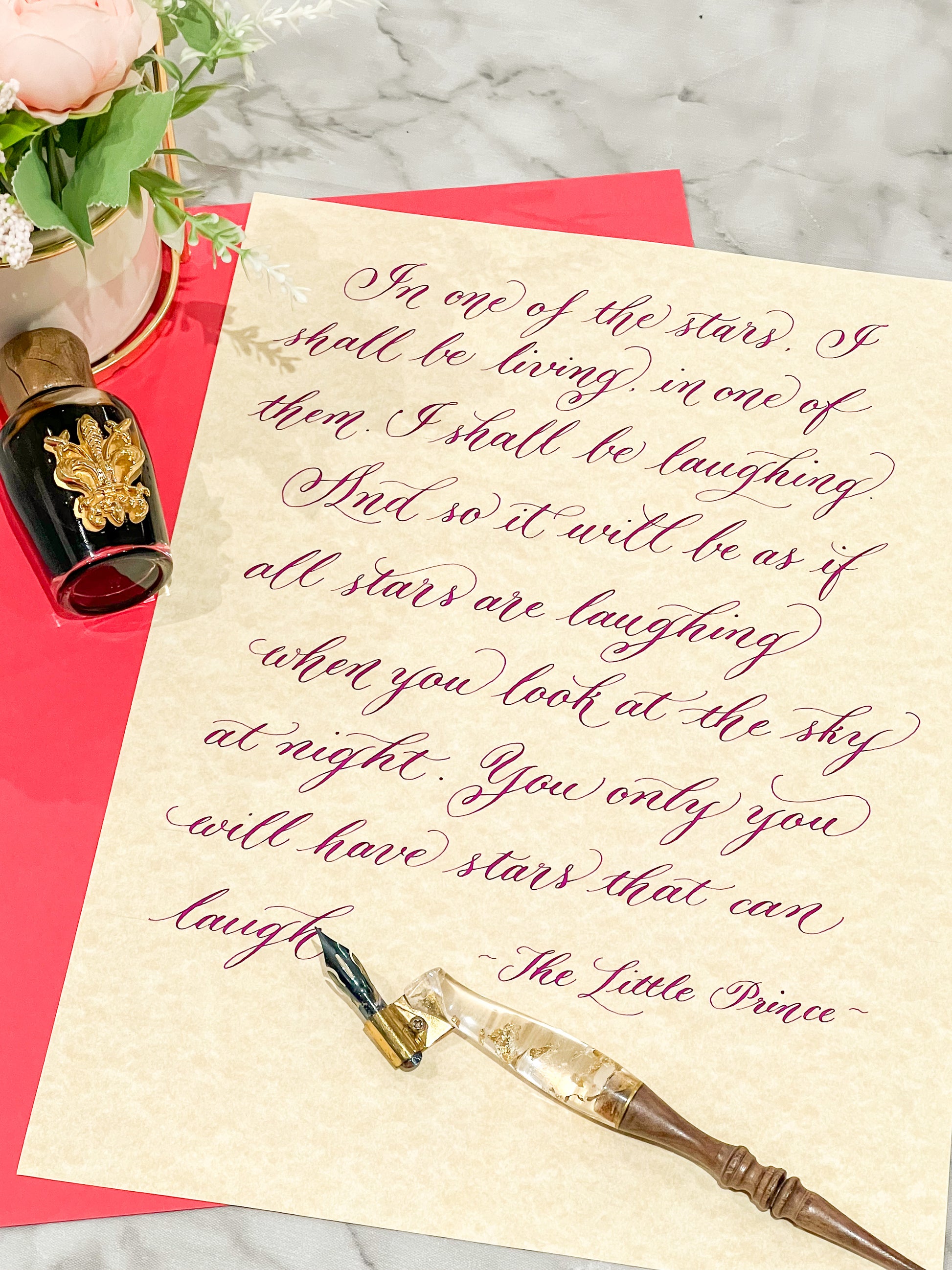 (初階) 寧靜系列 Modern Calligraphy in Dip Pen (Beginners) – Li's Calligraphy