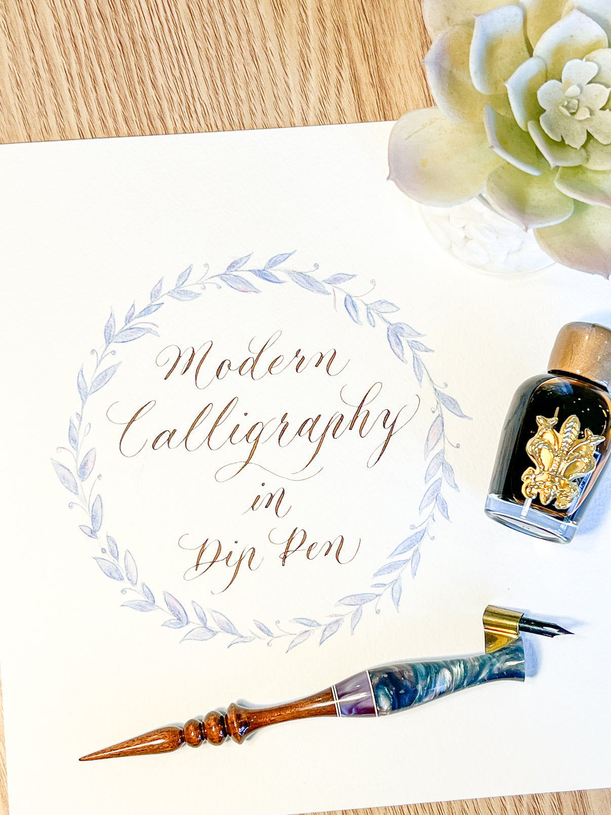 (初階) 寧靜系列 Modern Calligraphy in Dip Pen (Beginners) – Li's Calligraphy