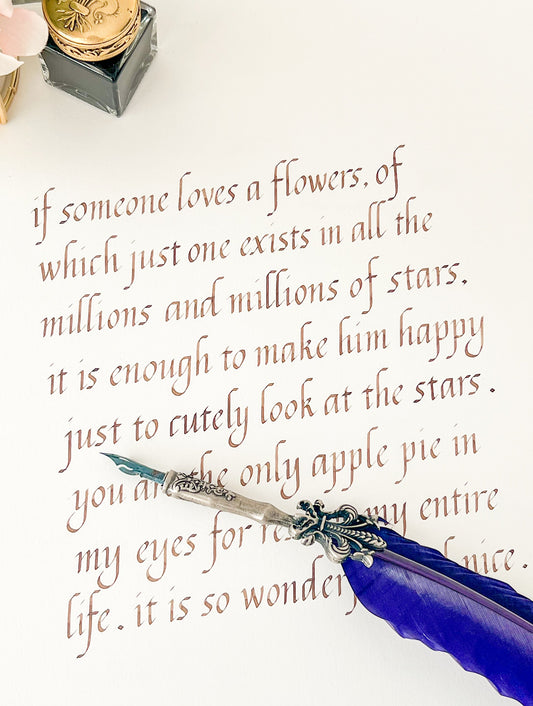 (初階) 寧靜系列 Italic Calligraphy with Broad-edge Pen (Level 1)
